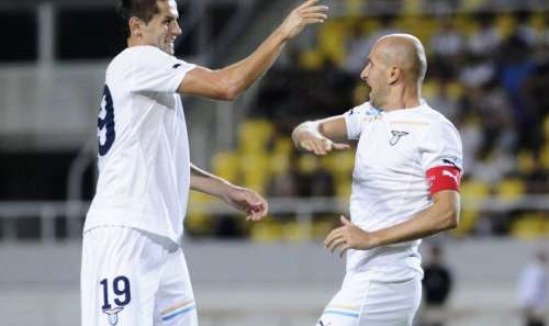 Rocchi (R) after one of his goals; photo: tuttosport.com